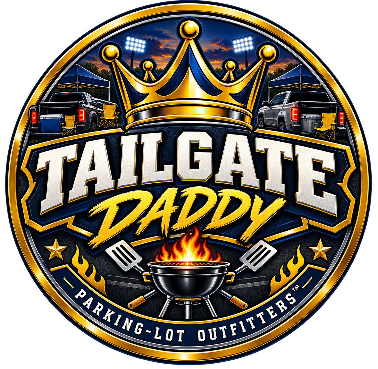 Tailgate Daddy circular crest